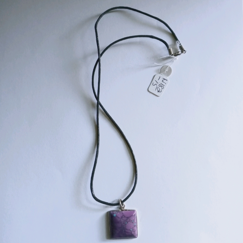 Rare fluorite gemstone necklace